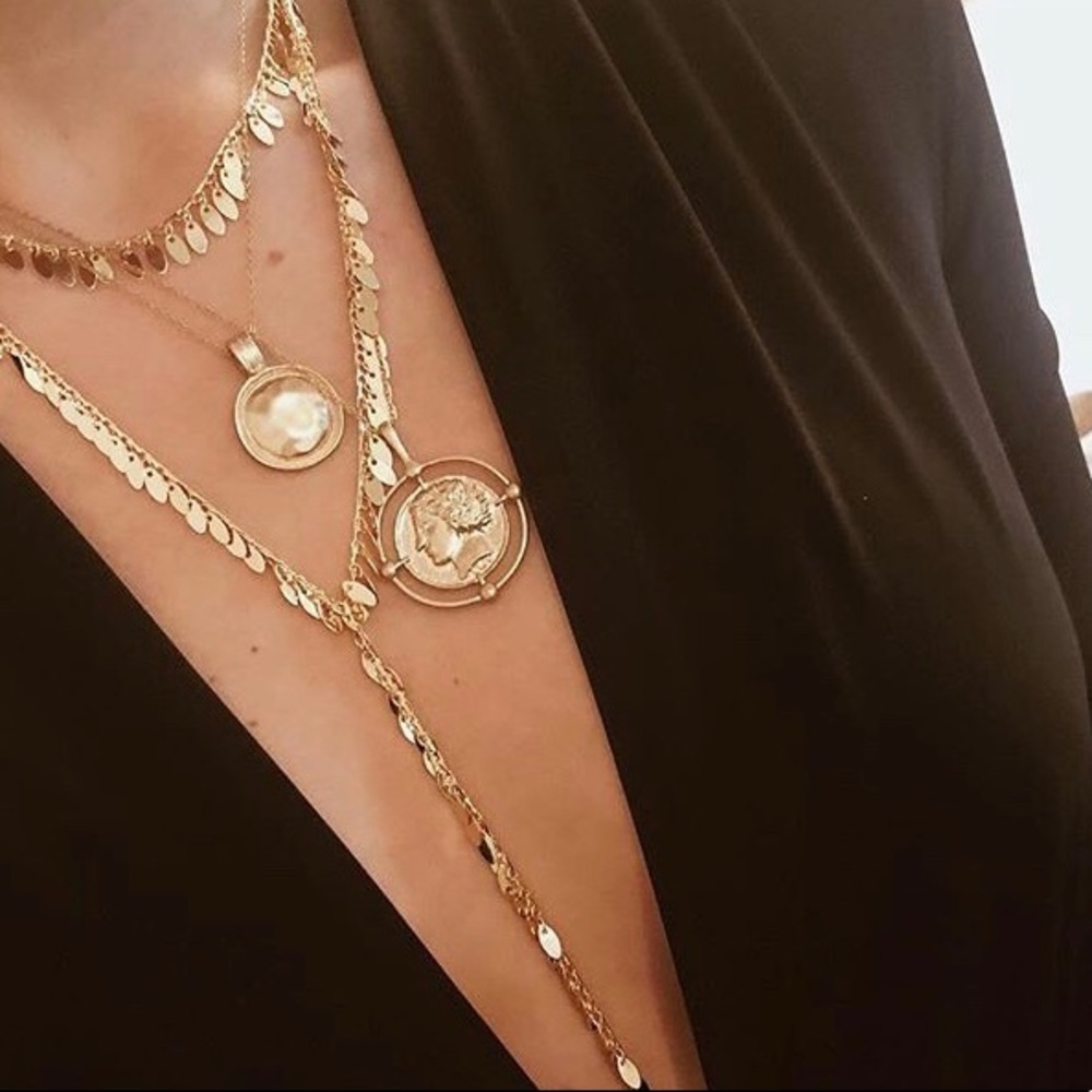 Coin Layer Necklace - Picture 4 of 8